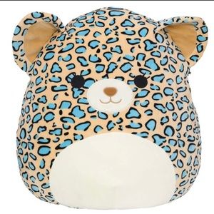 Squishmallow Liv the Teal Leopard 16 inch NWT Plush